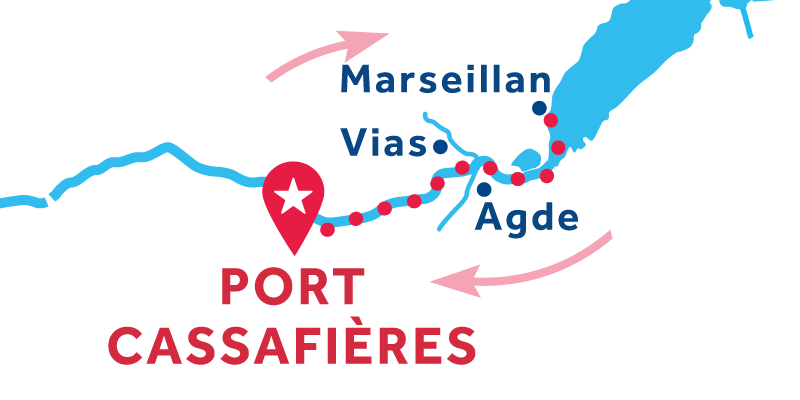 Port Cassafières RETURN via Marseillan