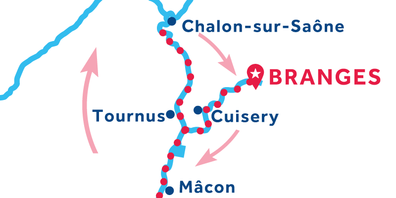 Branges RETURN via Mâcon & Chalon-sur-Saône