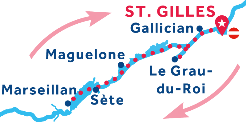 Saint-Gilles ALLER-RETOUR via Étang de Thau