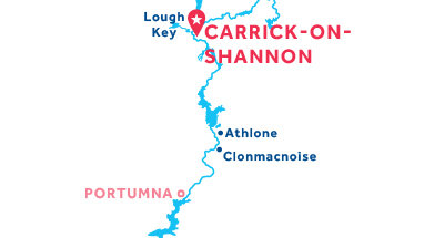 Carte de situation de la base de Carrick-on-Shannon